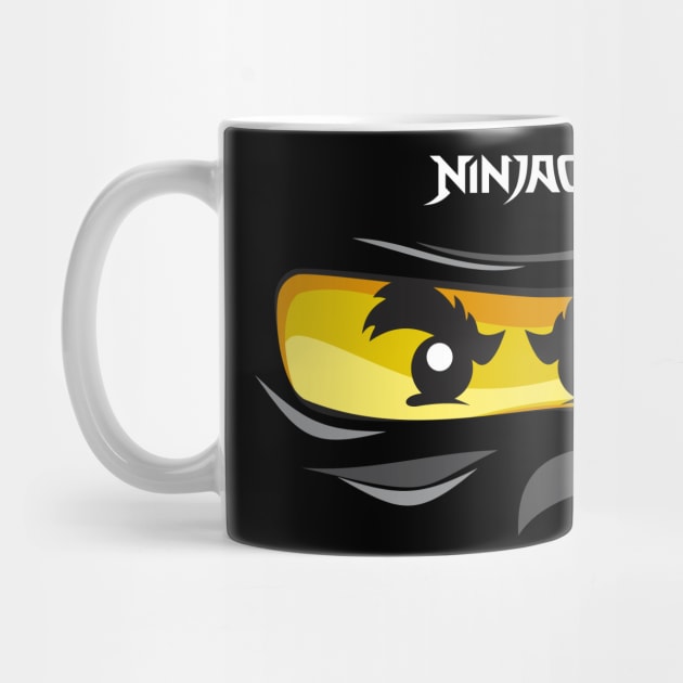 Ninjago Eyes BLACK Ninja Cole FanArt FanMade T-Shirt by kaitokid